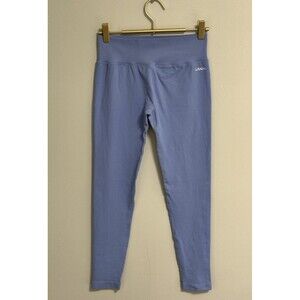 Dfyne Women's Lanyi Edition Scrunch Lift Leggings Powder Blue Medium Leaf Stamp